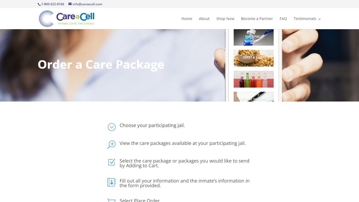 Order a Care Package - Care-a-Cell